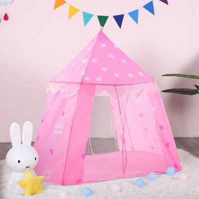 Thehotsale Portable Tent Foldable Kids Castle Play Tent For Outdoor/indoorPink