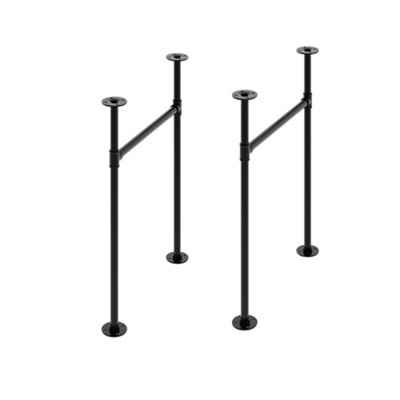 Thehotsale 2Pcs Black Anti-Slip H-Shaped Iron Table Legs from B&Q