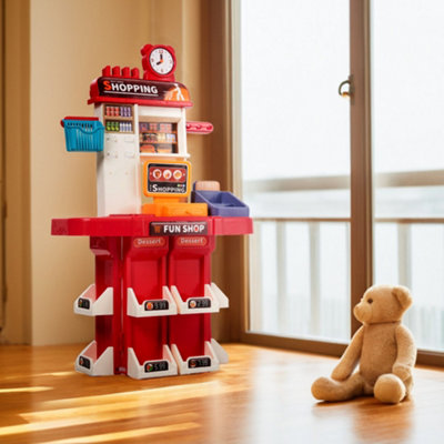 Thehotsale Children Pretend Supermarket Shopping Playset 38Pcs Toy Accessory Set Red from B&Q