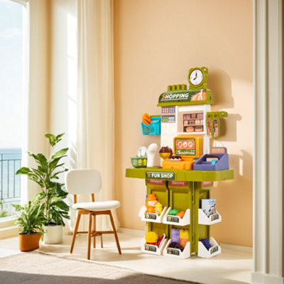 Thehotsale Children Pretend Supermarket Shopping Playset 38Pcs Toy Accessory Set Green from B&Q