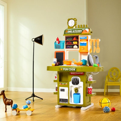 B&Q -  Children Pretend Supermarket Shopping Green Playset 38Pcs Toy Accessory SetHome/outdoor