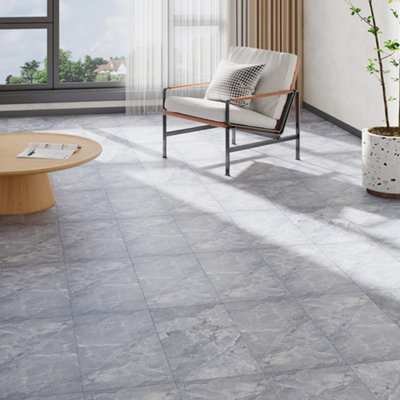 Thehotsale 28Pcs Uv Coating Realistic Stone Texture Self Adhesive Pvc Flooring60Cm X 30Cm from B&Q