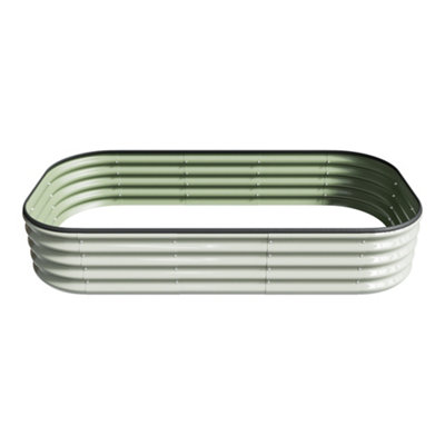 Thehotsale 120Cm W X 80Cm D Galvanized Steel Raised Garden Bed from B&Q