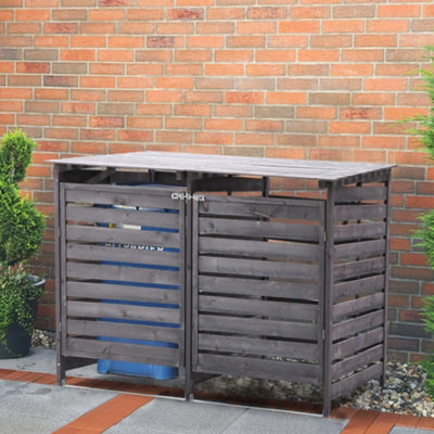 Breeins Garden Outdoor Shed Spruce Wood Garbage Can Storage Shed With Anti Corrosion Paint from B&Q