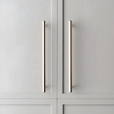 B&Q -  2Pcs Gold Metal Furniture Pull Handles Cabinet Handle 128mm
