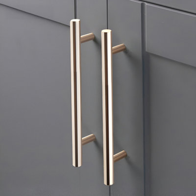 B&Q -  2Pcs Gold Metal Furniture Pull Handles Cabinet Handle,160mm