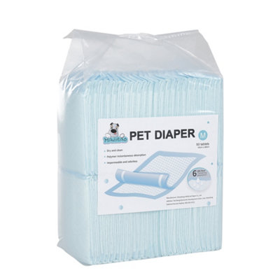 B&Q -  50Pcs Disposable Pet Toilet Training Pads Animal Hygiene Pads 60 X 45 Cm