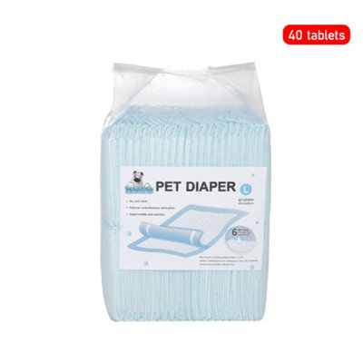 B&Q -  40Pcs Disposable Pet Toilet Training Pads Animal Hygiene Pads 60 X 60 Cm