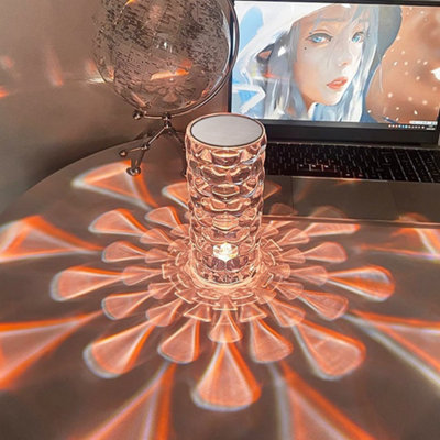 Thehotsale Crystal Diamond Rgb Led Table Lamp With Remote Control,h18Cm from B&Q