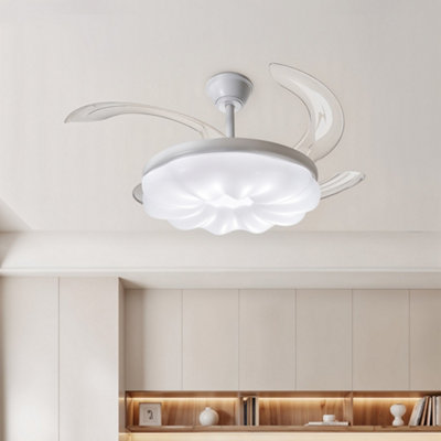 Thehotsale Dimmable Ceiling Fan Light With Remote And Retracted BladesSix-Speed Control from B&Q