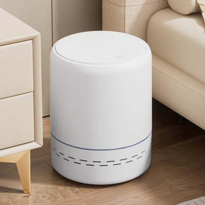 Living And Home 12.3L White Round Trash Can Kitchen Bin Recycling Rubbish Bin from B&Q