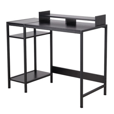 Thehotsale Black Office Desk Office Table With Monitor Stand from B&Q