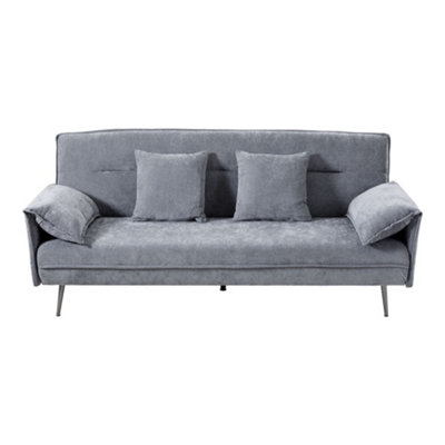Darphe 3-Seater Contemporary Convertible Grey Sofa Bed With 2 Pillows from B&Q