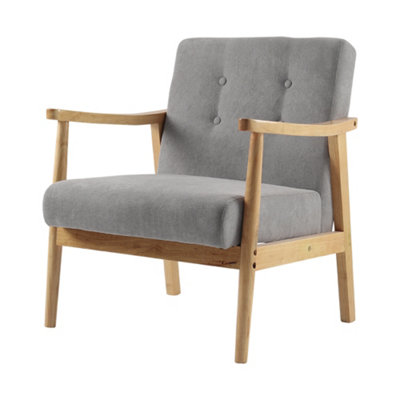 Darphe Modern Wood Frame Upholstered Armchair from B&Q