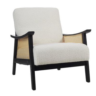 Darphe Mid Century Rattan Armchair For Home from B&Q