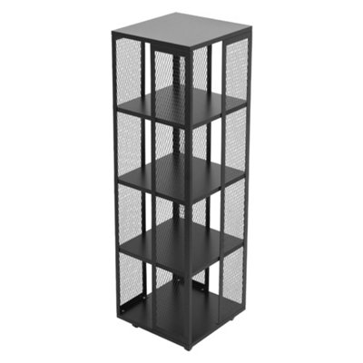 Darphe Black Steel 4-Tier Bookcase Storage Rack from B&Q