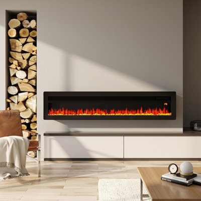 Darphe Electric Fireplace With Adjustable FlamesWall Mounted Or Freestanding 60 Inch from B&Q