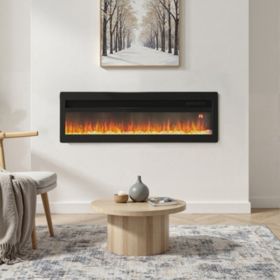 Darphe Electric Fireplace With Adjustable FlamesWall Mounted Or Freestanding 50 Inch from B&Q