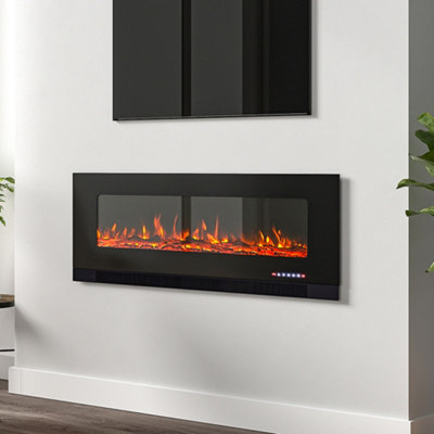 Darphe Wall Mounted Electric Fireplace With Remote Control 60 Inch from B&Q