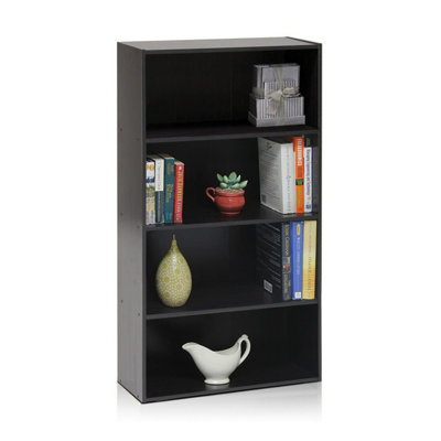 Walplus Furinno Pasir 4-Tier Open ShelfEspresso from B&Q