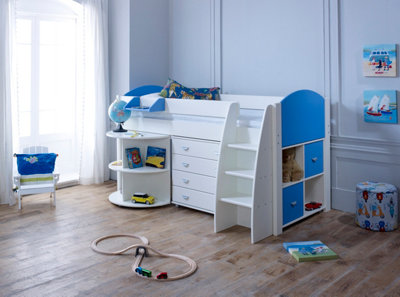 Eli Mid Sleeper E  In White/blue from B&Q