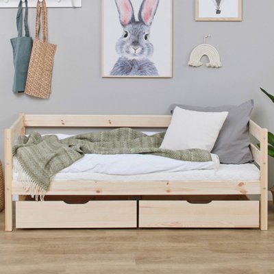 Hoppekids Shorty Daybed + Drawers Natural from B&Q