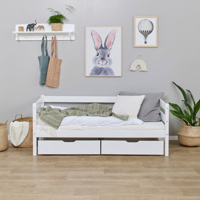 Hoppekids Shorty Daybed + Drawers White from B&Q