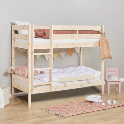 Hoppekids Shorty Bunkbed + Safety Rail Natural from B&Q