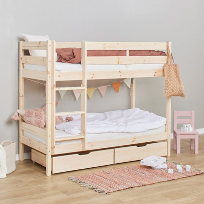 Hoppekids Shorty Bunkbed + Drawers Natural from B&Q