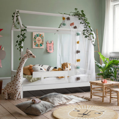 Hoppekids Shorty Housebed + Safety Rail White from B&Q