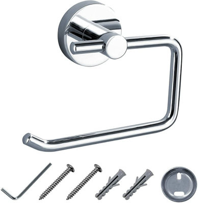 Jassferry New Wall Mounted Toilet Roll Holder Bathroom Paper Holder Without Lid from B&Q