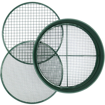 Koolpug Garden Series 3-In-1 Green Soil Sieve Garden Riddle With Interchangeable 3mm/6mm/12mm Mesh For CompostingSeedbeds & Ston from B&Q