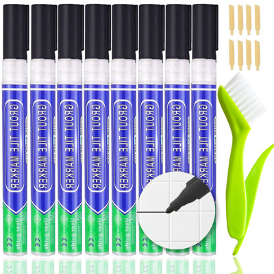 Koolpug Black Grout Pen2Pcs Tile Grout Repair & ReviverAnti-Mould Waterproof Sealant For Bathroom from B&Q