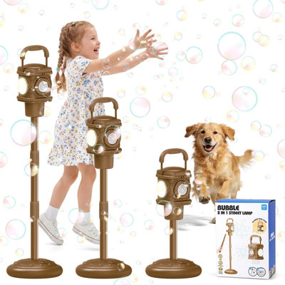 Deao Bubble Street Lamp For KidsAdjustable Standing Bubble Machine With Lights & Sound EffectsHandheld Or Remote Control Bubbl from B&Q