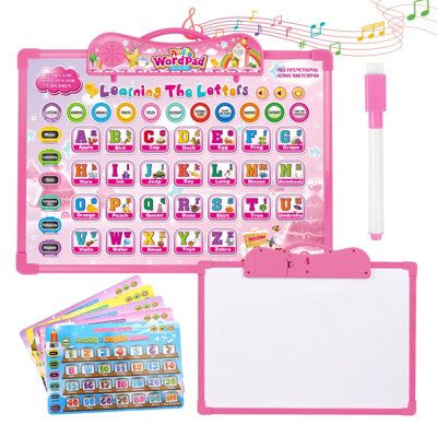 Deao Toys Kids Audio Wordpad Interactive Talking Educational Poster For Toddlers Aged 3 Plus Learn AlphabetNumbersAnimalsShapes from B&Q