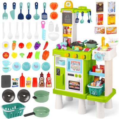 Deao Toys Pretend Cooking Toy With Realistic LightsRealistic Steam,soundsSink And50 Plus Accessories Educational Role Play Gift For Boys from B&Q