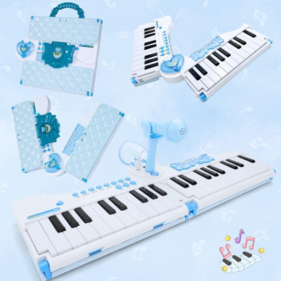 Deao Toys 40-Key Folding Piano Keyboard Toy Portable Electronic Music Toy With Lights Sounds Musical Learning Toy For KidsBirthday from B&Q