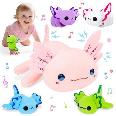 Axolotl Plush Toy Set 5Pcs Cute Axolotl Stuffed Animals Including 4 Axolotl Slap Bracelets Plush PillowSoft Kawaii Plushies from B&Q