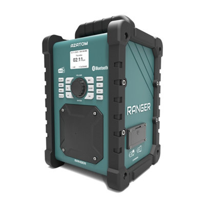 Azatom Ranger Dab/fm Site RadioCordlessCompatible With Makita / Dewalt 18V BatteriesRechargeable BatteryBluetooth from B&Q