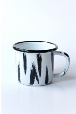 Rozi Stripe Collection Enamel Mug from B&Q