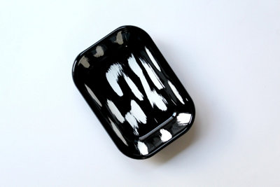 Rozi Stripe Collection Enamel Rectangular Serving And Roasting Dish16 Cm (W) X 11 Cm (D) X 4 Cm (H) from B&Q