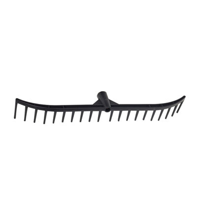 PegdevPdl20 Tooth Black Polypropylene Bunker Rake HeadLeafLawnSoilSand Garden Tool 18 Inch Wide