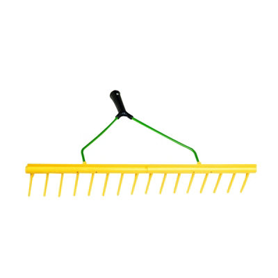 PegdevPdlPerennial 16 Tooth Polypropylene Landscape Rake Head OnlyGarden Leaf Lawn Soil Sand Tool 25 Inch Wide