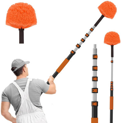 Sisupassie 7.2 M Feather Duster ExtendableProfessional Telescopic Cobweb Brush With Extra Long HandleWashable Spider Web from B&Q