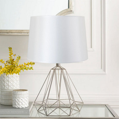 Adjustable Fitting Plain Sateen Lamp Shade 25Cm X 29Cm -White from B&Q