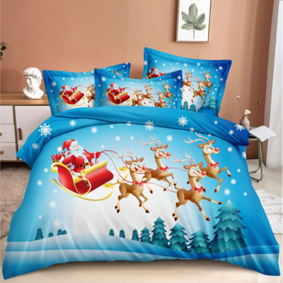Groundlevel Santa Sleigh Christmas Duvet Set from B&Q