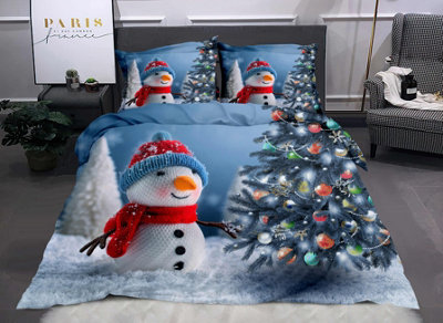 B&Q -  Snowman Festive Christmas Duvet Set