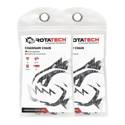 2 X 14 35 Cm Rotatech Chainsaw Chains. 3 / 8 Lp Pitch.050 Gauge50 Dl Drive Links. Compatible With Stihl 018 Ms 180 Ms 181 from B&Q