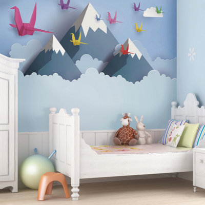 Origin Murals Origami Mountains Matt Smooth Paste The Wall Mural 350Cm Wide X 280Cm High from B&Q