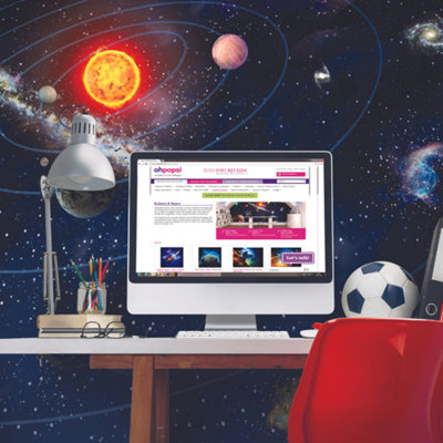 Origin Murals Children's Space Planets Matt Smooth Paste The Wall Mural 300Cm Wide X 240Cm High from B&Q